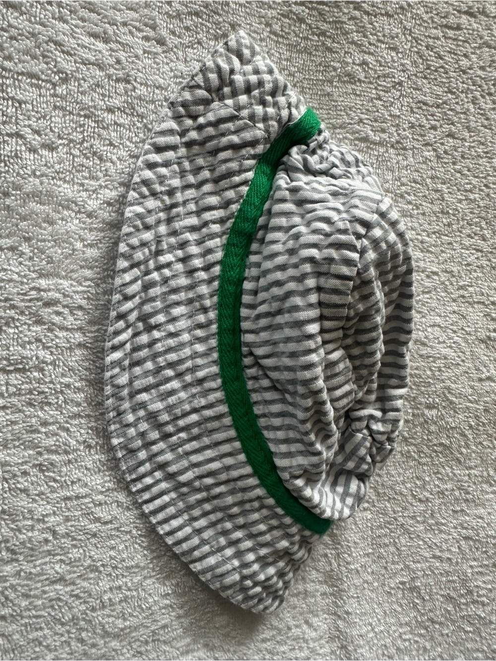 GAP Gray & Green Striped Kids Hat